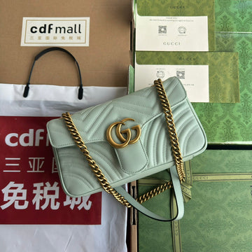 EC marmont 26cm turquoise calfskin gold hardware