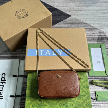 EC MARMONT MINI 18 BAG IN CINNAMON BROWN CALFSKIN