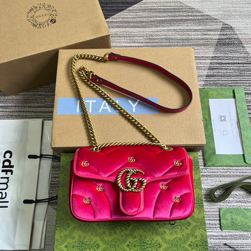 EC MARMONT MINI 22 BAG IN BRIGHT PINK VELVET