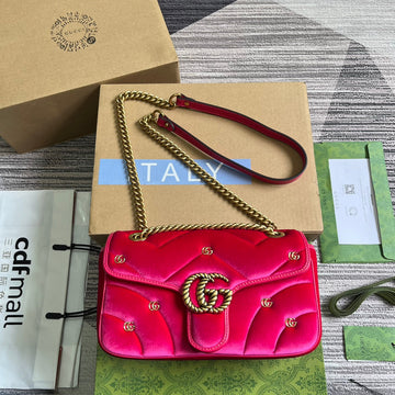 EC MARMONT MEDIUM 26 BAG IN BRIGHT PINK VELVET