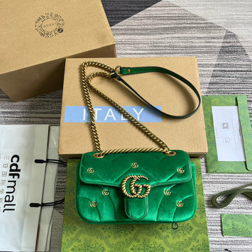 EC MARMONT MINI 22 BAG IN COOL GREEN VELVET
