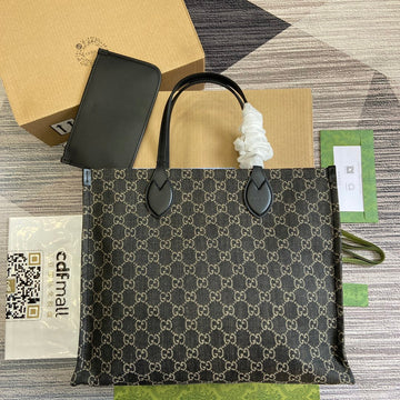 OPHIDIA EC 41 LARGE TOTE BAG IN BLACK DENIM