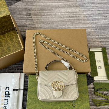 EC MARMONT 13 MINI TOP HANDLE BAG WHITE CALFSKIN