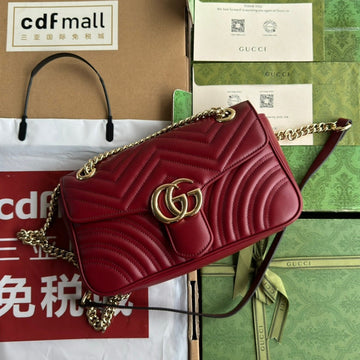 EC marmont 26cm dark red calfskin gold hardware