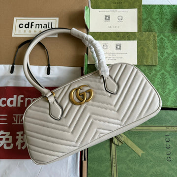 EC marmont medium top handle 35cm cream calfskin gold hardware