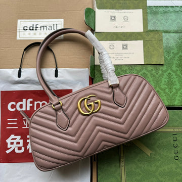 EC marmont medium top handle 35cm nude calfskin gold hardware