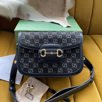 EC HORSEBIT 1955 MINI BAG 25 IN BLACK DENIM