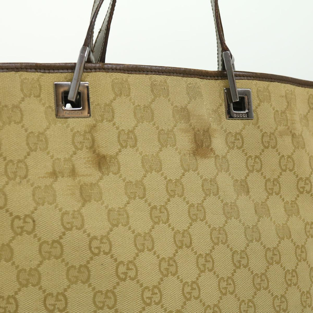 GUCCI EC Canvas Tote Bag Beige  ki2268