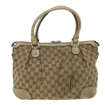 GUCCI EC Canvas Shoulder Bag 2way Beige  ki2405