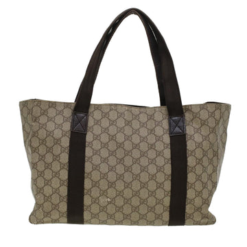 GUCCI EC Canvas Tote Bag PVC Leather Beige 141624  ki3005