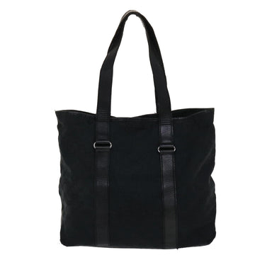 GUCCI EC Canvas Tote Bag Leather Black 145971  ki3198