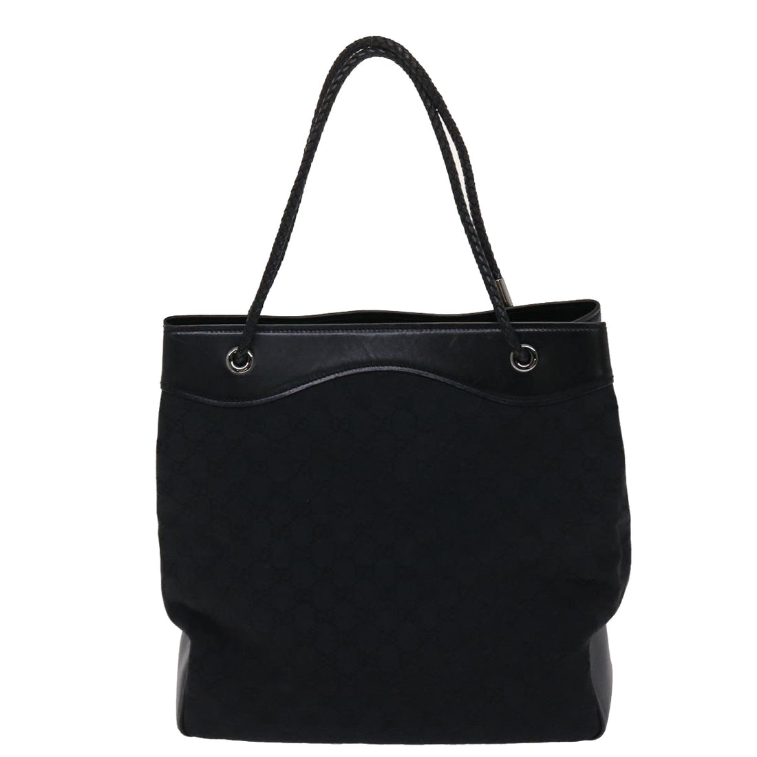 GUCCI EC Canvas Tote Bag Black 109141  ki3210