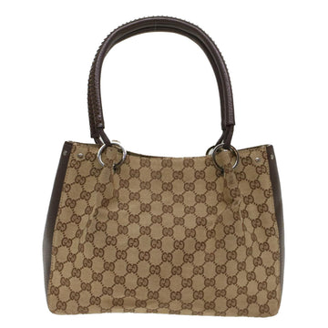 GUCCI EC Canvas Hand Bag Beige 115007  ki3212