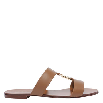 Dolce&Gabbana Women Leather Dg Logo Sandals
