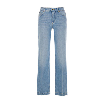 Dolce&Gabbana Women Loose Denim Jeans With Stretch Crease
