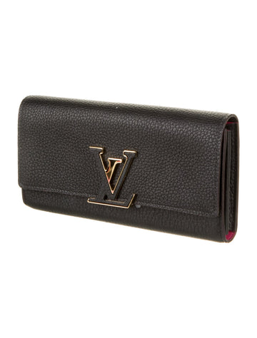 LOUIS VUITTON TAURILLON LEATHER PORTEFEIULLE CAPUCCINE WALLET