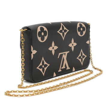 Black Fabric Louis Vuitton Pochette Felicie