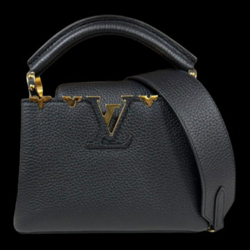 Black Leather Louis Vuitton Crossbody Bag