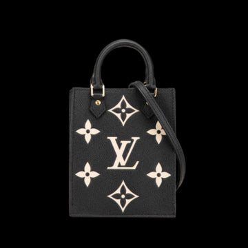 Black Leather Louis Vuitton Sac Plat