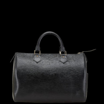 Black Leather Louis Vuitton Speedy