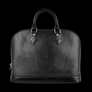 Black Leather Louis Vuitton Alma