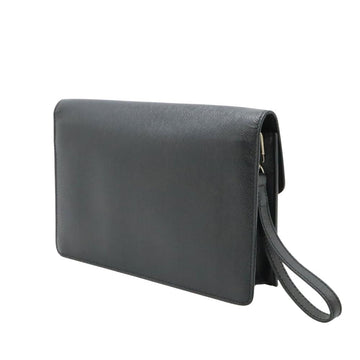 Black Leather Louis Vuitton Clutch