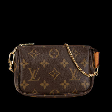 Brown Canvas Louis Vuitton Pochette Accessoires