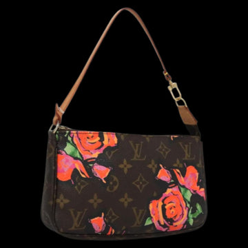 Brown Canvas Louis Vuitton Pochette Accessoires