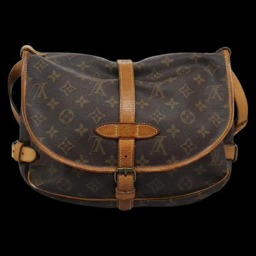 Brown Canvas Louis Vuitton Saumur