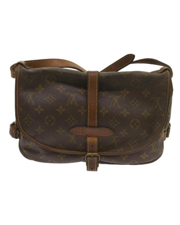 Brown Canvas Louis Vuitton Saumur
