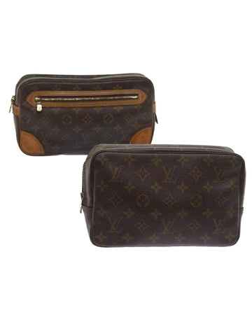 Brown Canvas Louis Vuitton Clutch