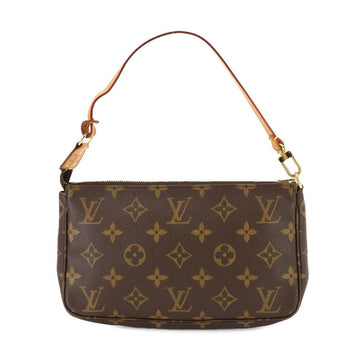 Brown Fabric Louis Vuitton Pochette Accessoires