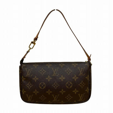 Brown Fabric Louis Vuitton Pochette Accessoires