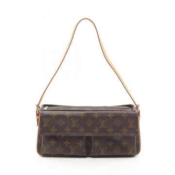 Brown Fabric Louis Vuitton Shoulder Bags