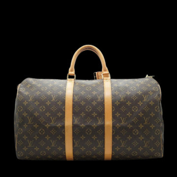 Brown Leather Louis Vuitton Keepall