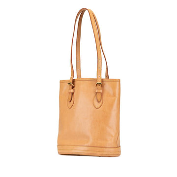 Brown Leather Louis Vuitton Bucket Bag