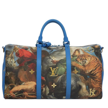 Brown Leather Louis Vuitton Keepall