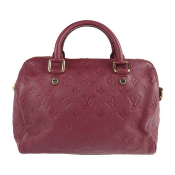 Burgundy Leather Louis Vuitton Speedy