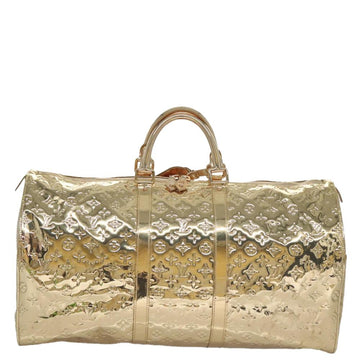 Gold Leather Louis Vuitton Keepall