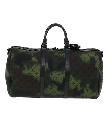 Green Nylon Louis Vuitton Keepall