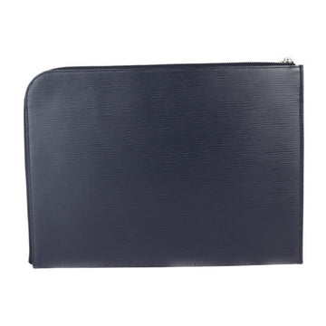 Navy Leather Louis Vuitton Clutch