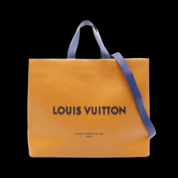 Orange Leather Louis Vuitton Shopper