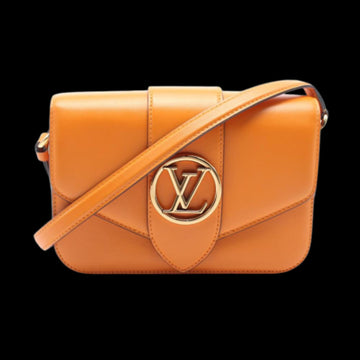 Orange Leather Louis Vuitton Shoulder Bags