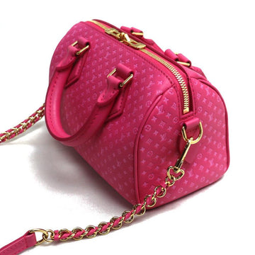 Pink Leather Louis Vuitton Speedy