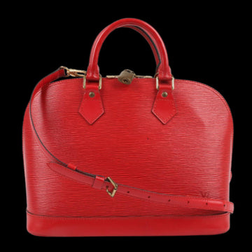 Red Leather Louis Vuitton Alma