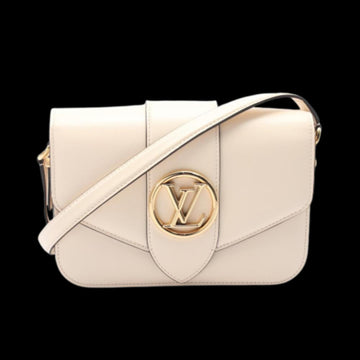 White Leather Louis Vuitton Shoulder Bags
