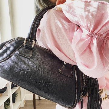 CHANEL HANDBAG & SHOULDER BAG BLACK CAVIAR SKIN TWS