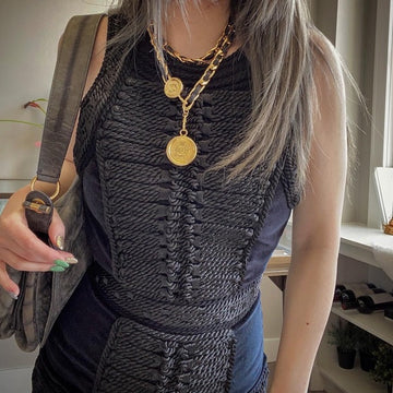 BALMAIN × H&M black Velvet dress