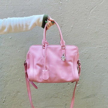 ALEXANDER MCQUEEN Pink padlock Leather Tote Bag