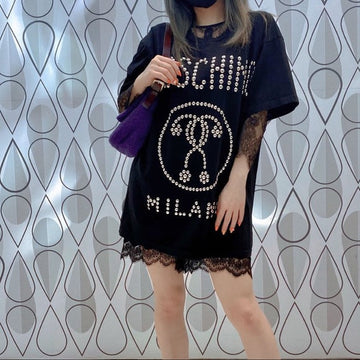 MOSCHINO rivet logo T-shirt